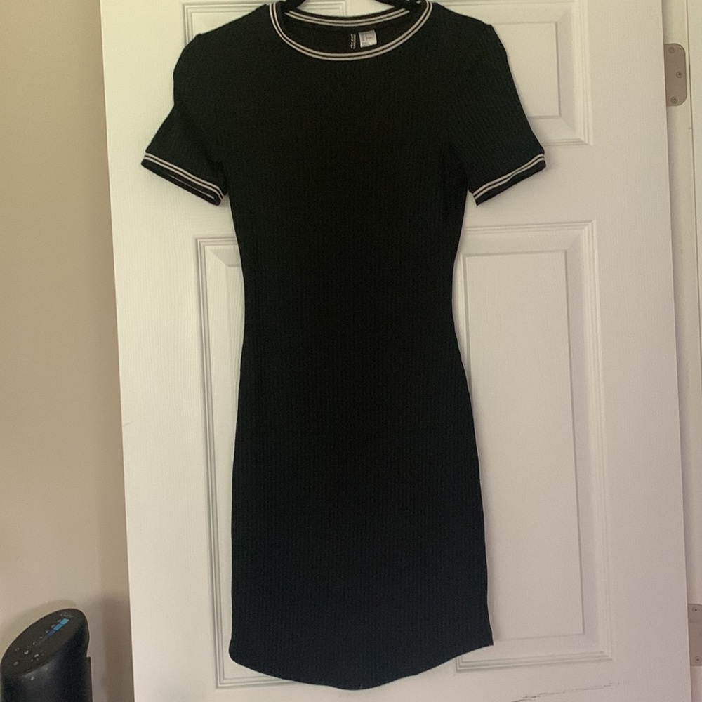 2 Black Dress tight fit size xs Mini Dress Skull and Skeleton dress